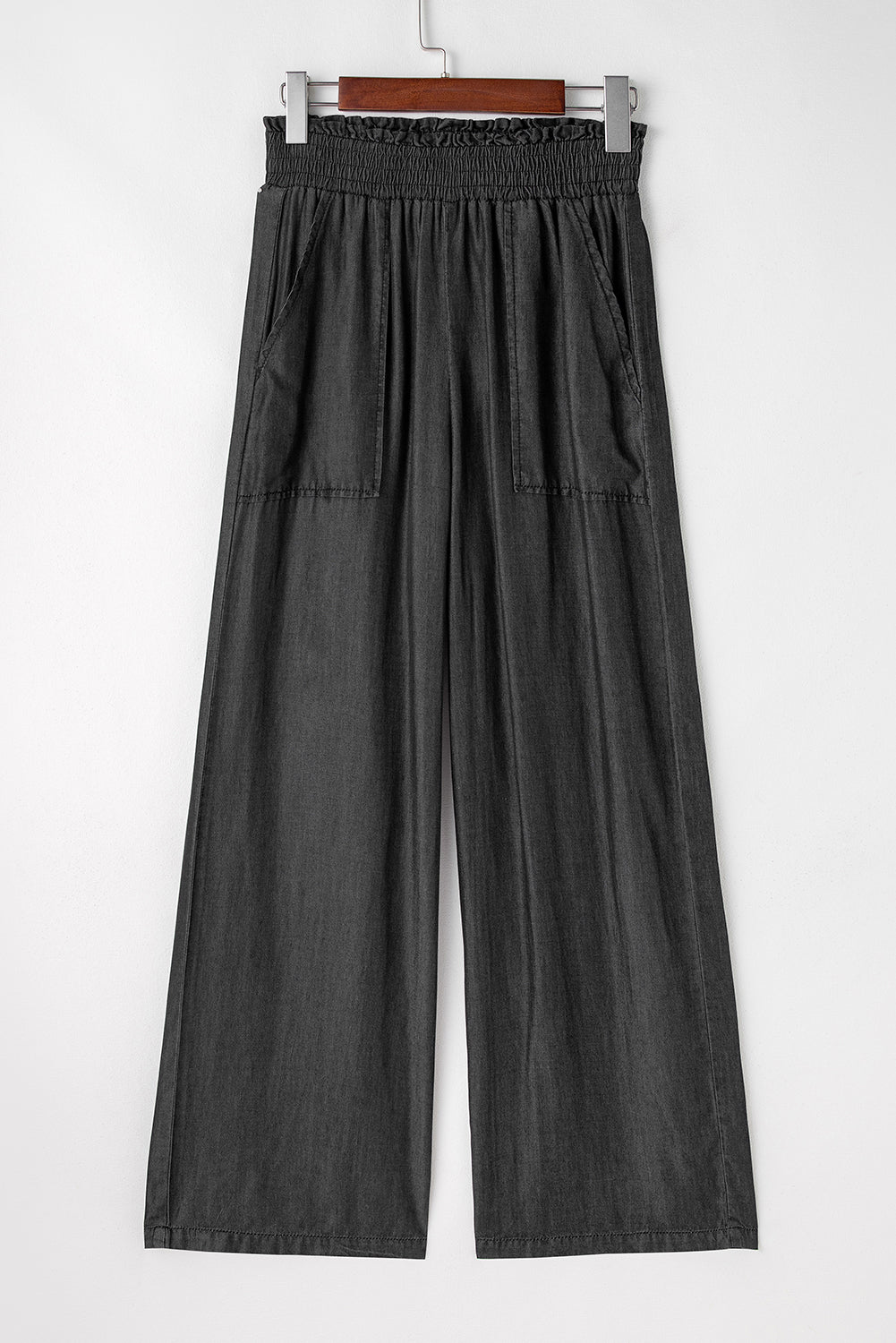Side Pockets High Waist Wide Leg Lightweight Jeans