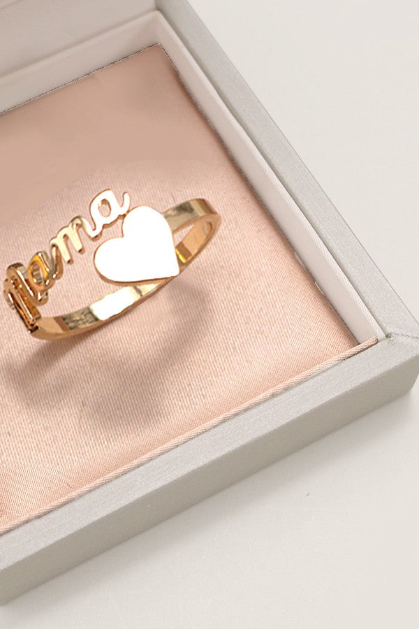 MAMA Gold Heart Ring | Size 7