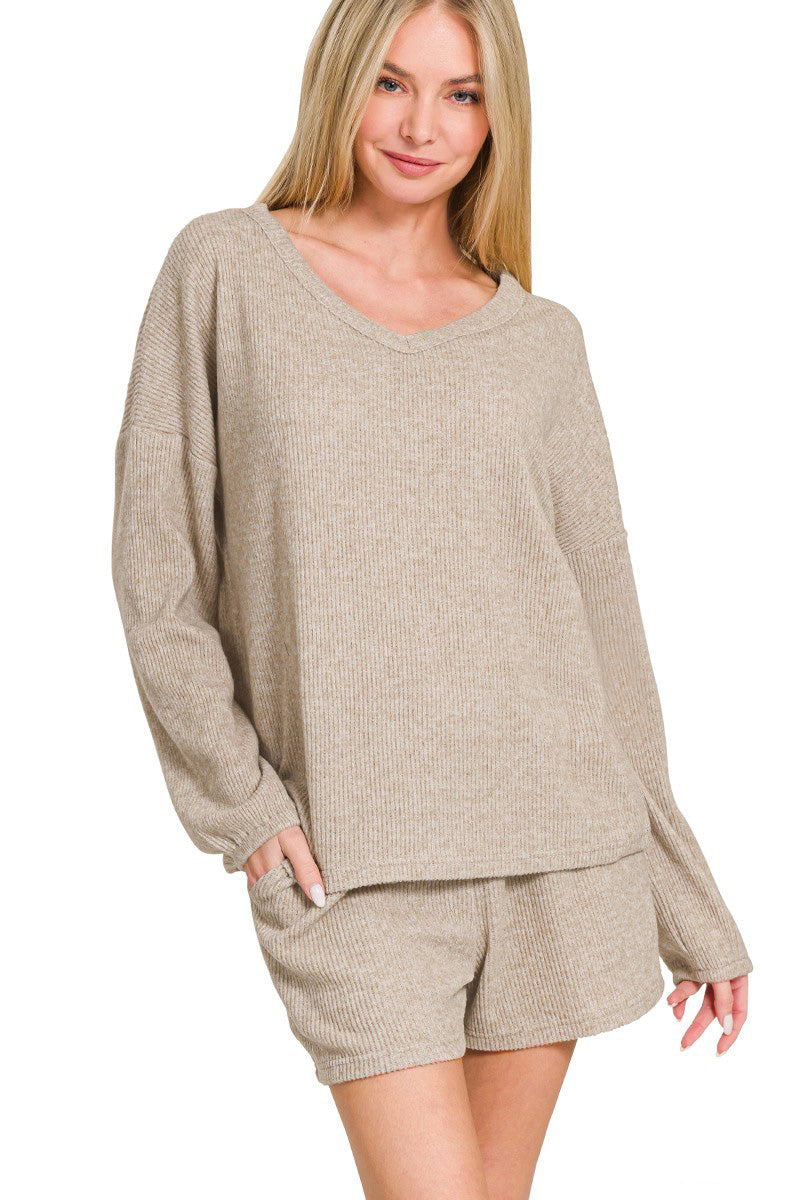 Cozy & Chic Rushed Ribbed Hacci Set