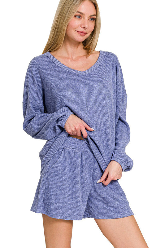 Cozy & Chic Rushed Ribbed Hacci Set