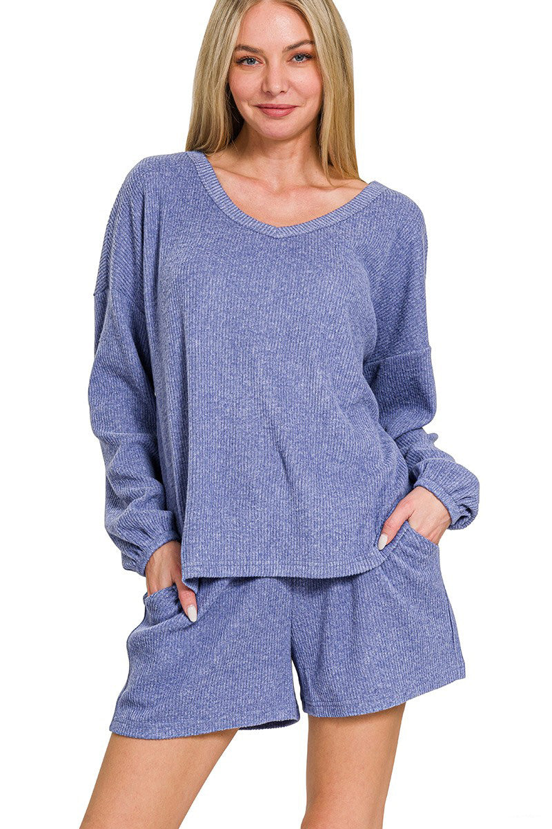 Cozy & Chic Rushed Ribbed Hacci Set