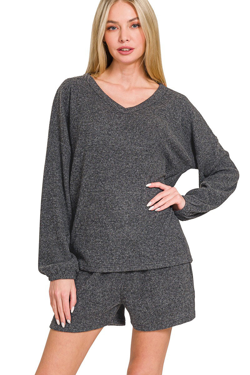 Cozy & Chic Rushed Ribbed Hacci Set