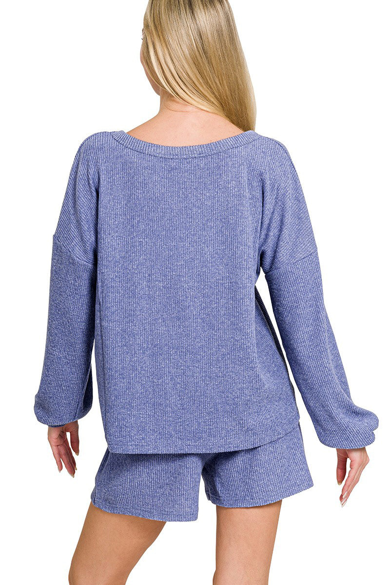 Cozy & Chic Rushed Ribbed Hacci Set