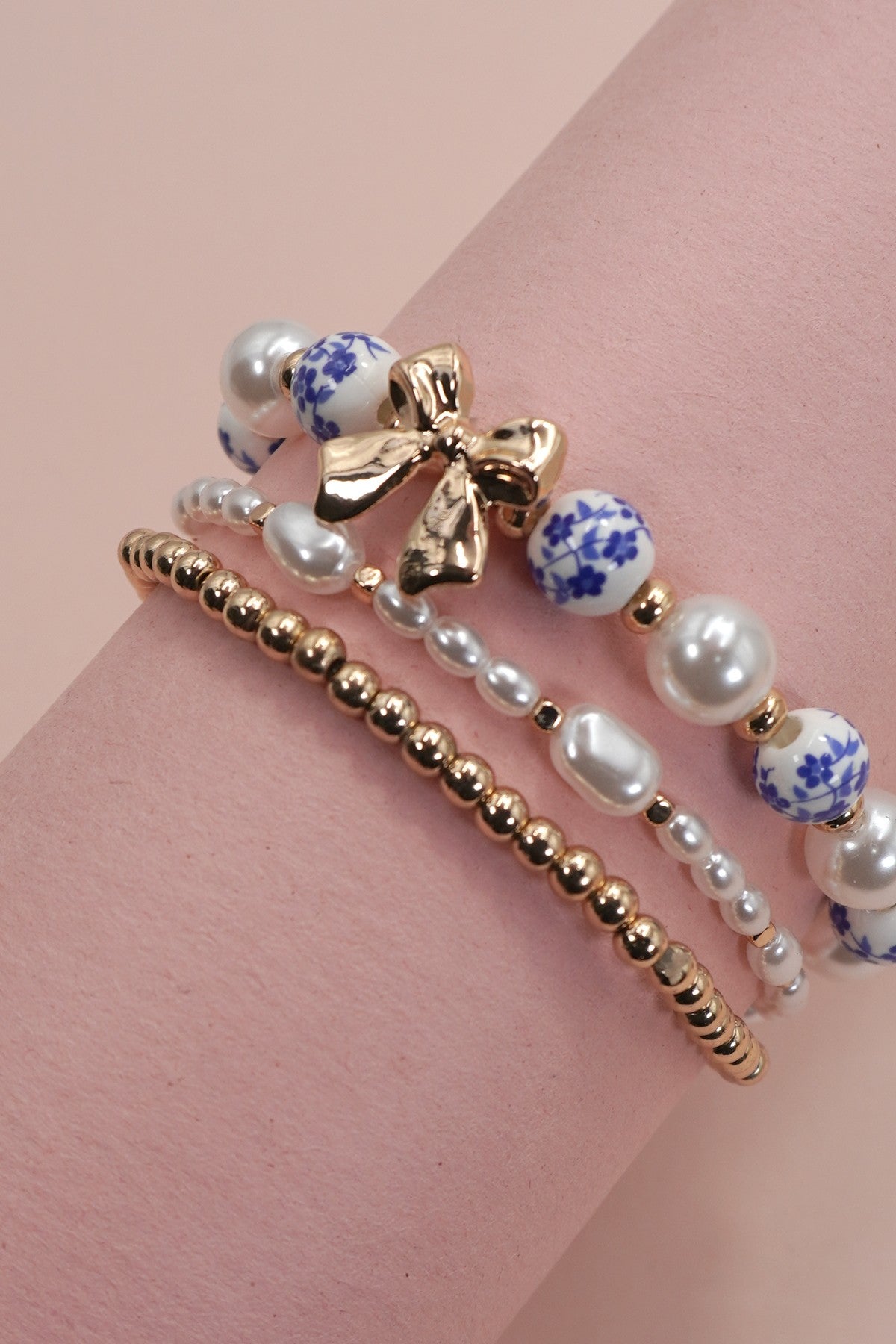 Ceramic Porcelain Bow Multilayer Bracelet