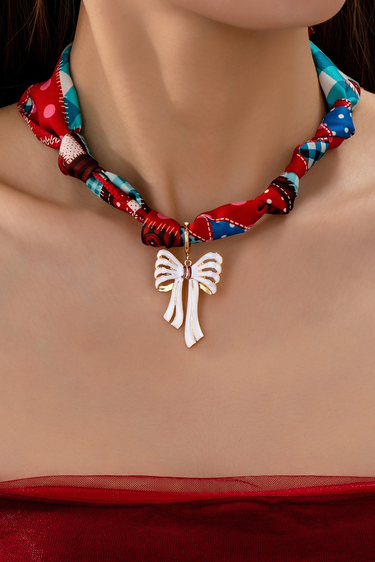 CHRISTMAS Handmade Scarf Necklace | Free Shipping