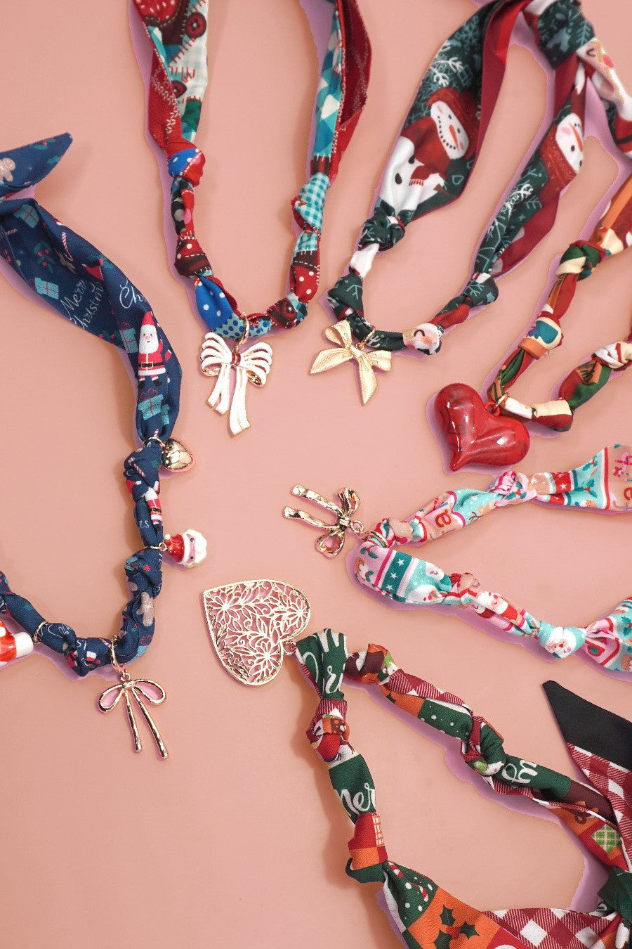 CHRISTMAS Handmade Scarf Necklace | Free Shipping