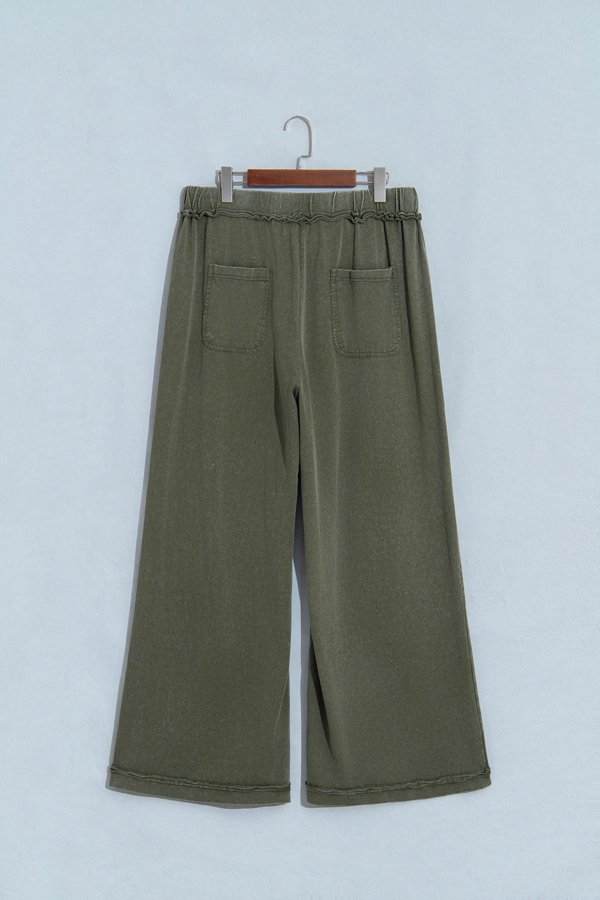 Washed Seam Drawstring Leg Flare Pants | S-XL