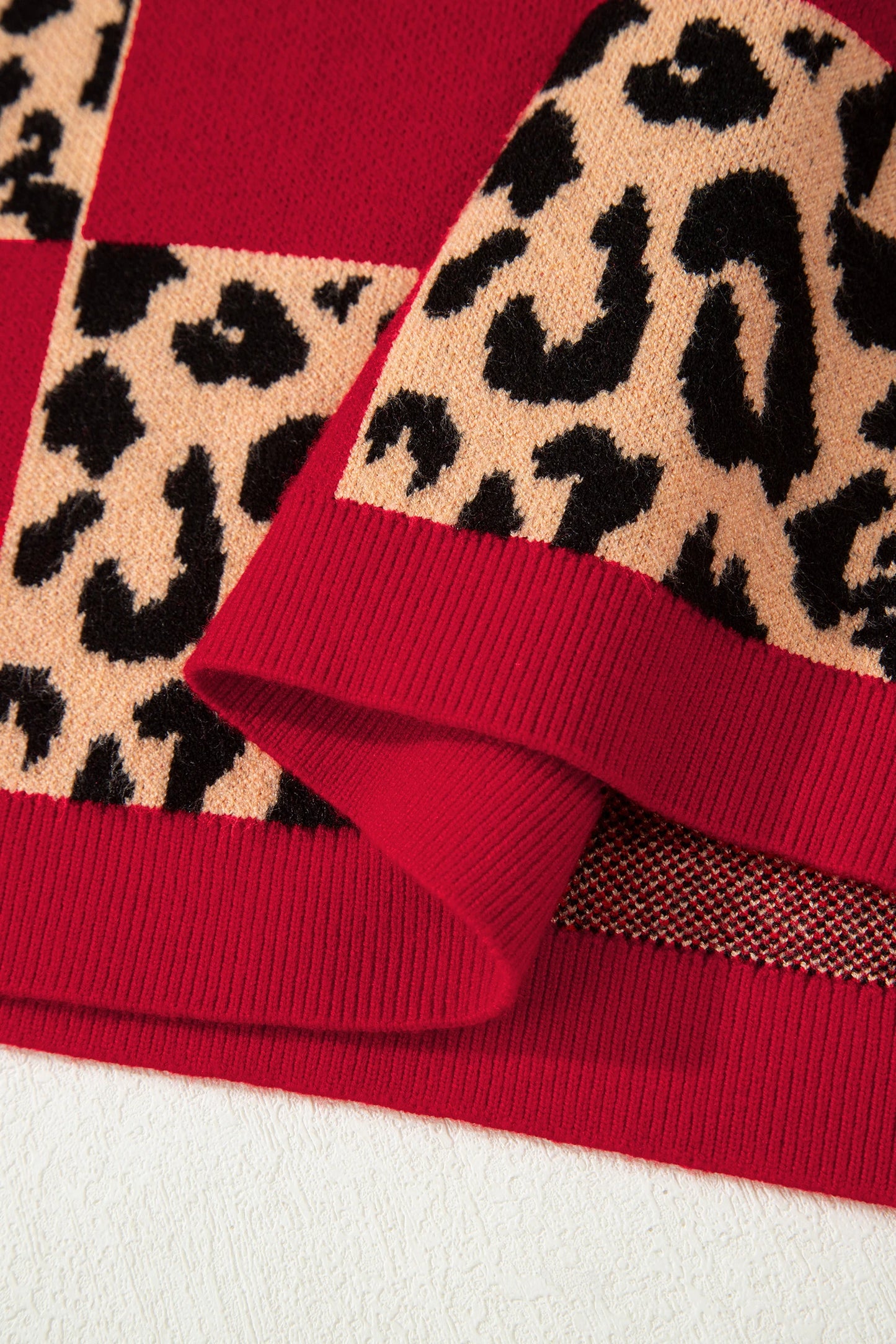 Checkerboard Short Sleeve Knit Sweater | S-XL