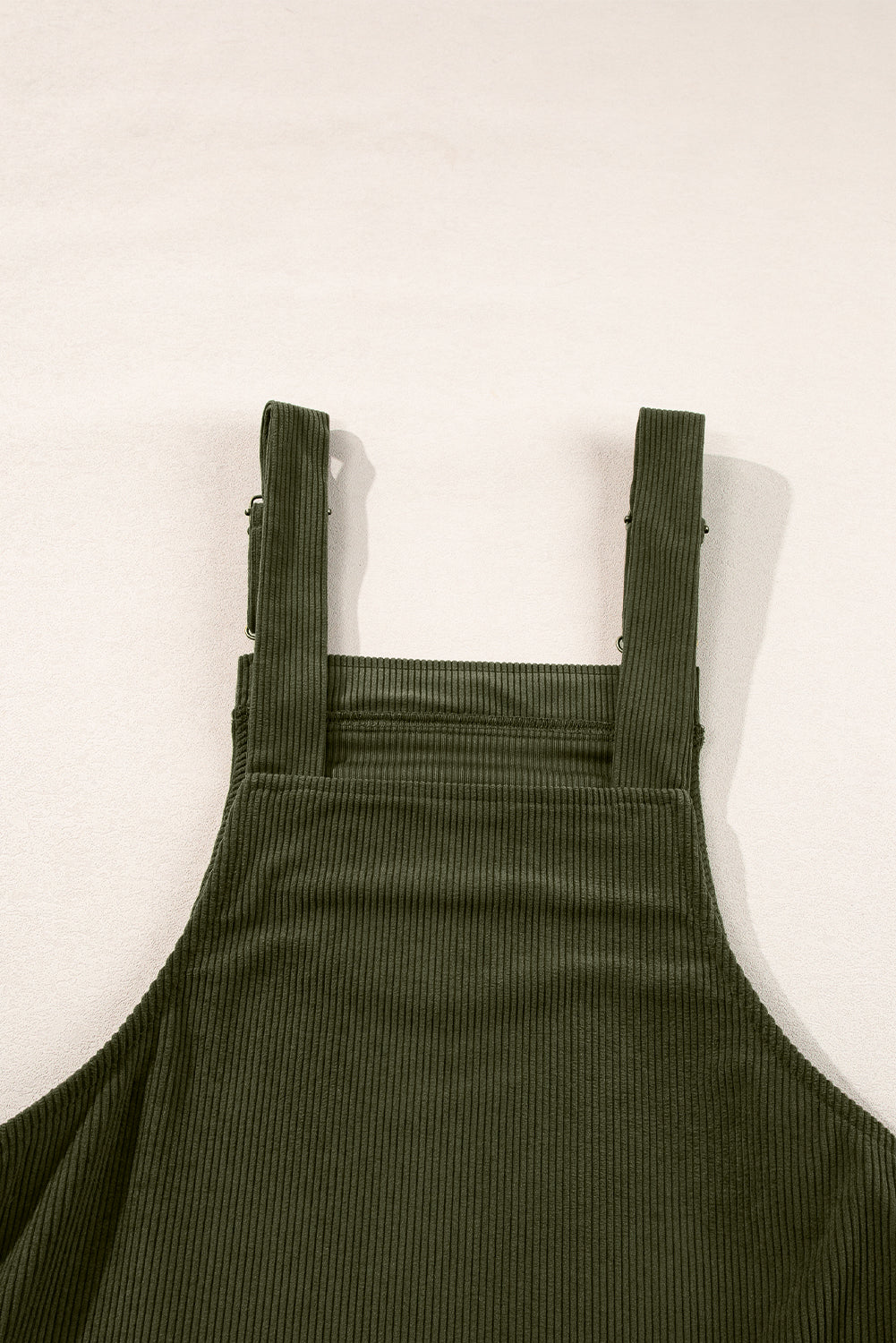 Front Pockets Corduroy Overall Dress