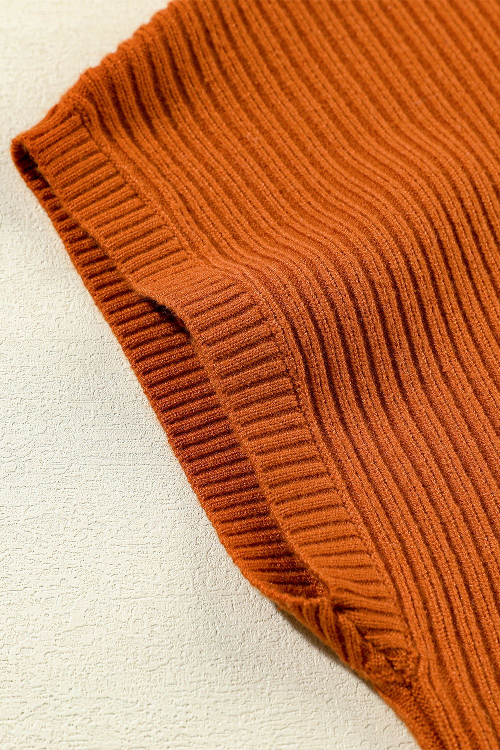 Pocket Ribbed Knit Short Sleeve Sweater