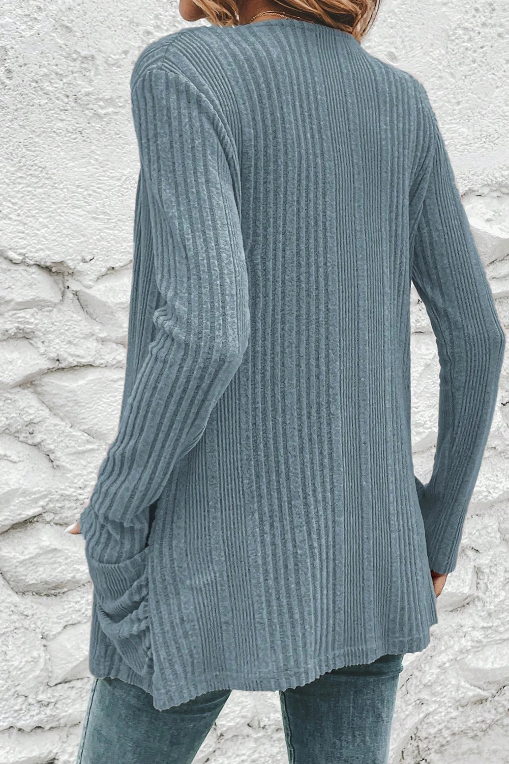 Everyday Ribbed Pocket Cardigan | S-XL