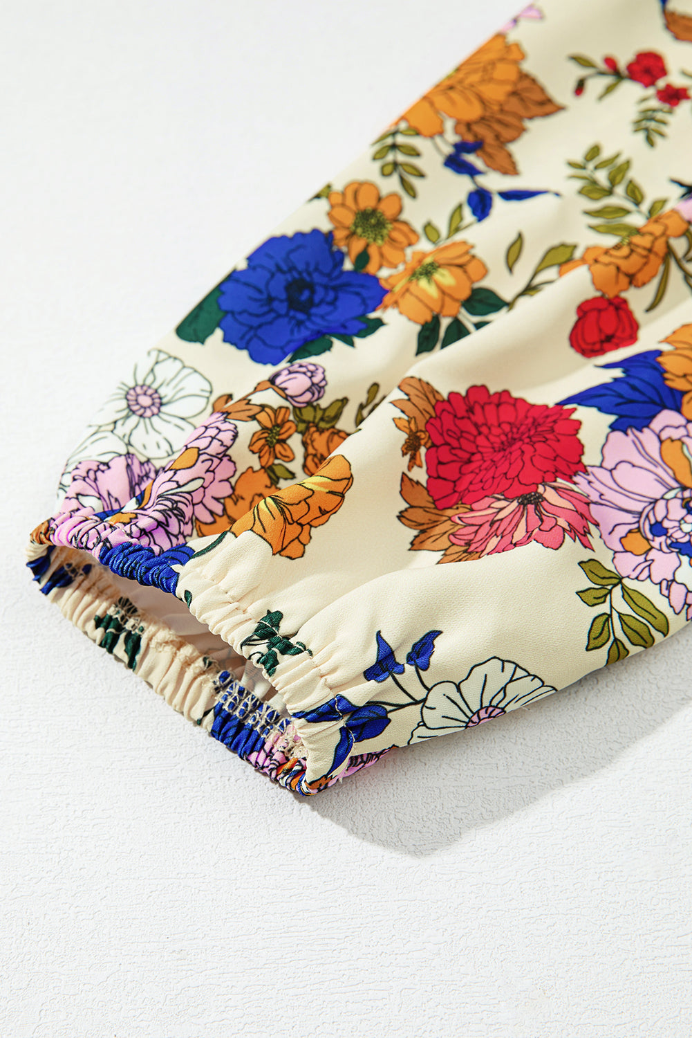 Shoulder Charm Ruffle Floral Blouse | S-XL