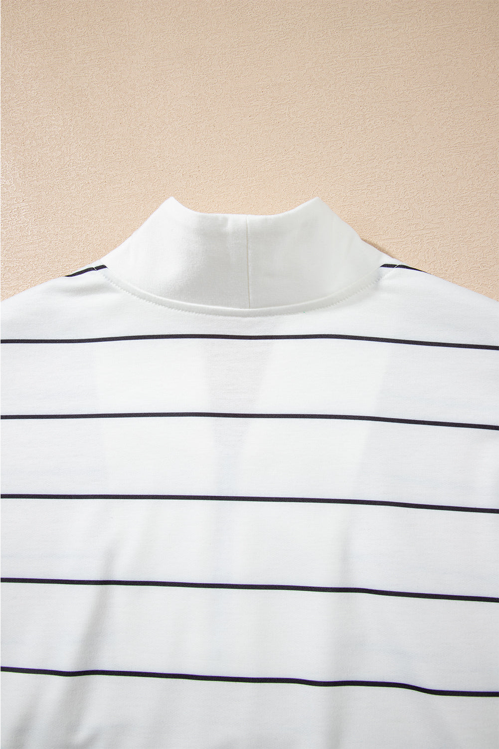Buttery Zip V Neck Casual Stripe Print Long Sleeve Top