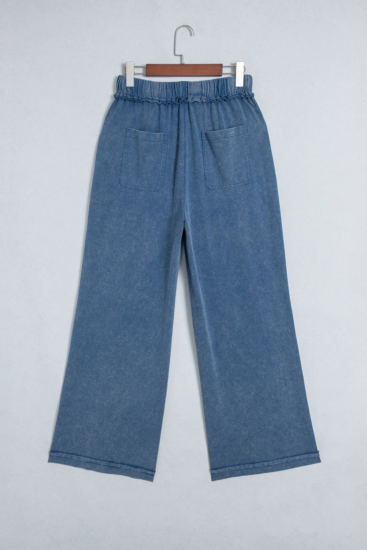 Washed Seam Drawstring Leg Flare Pants | S-XL