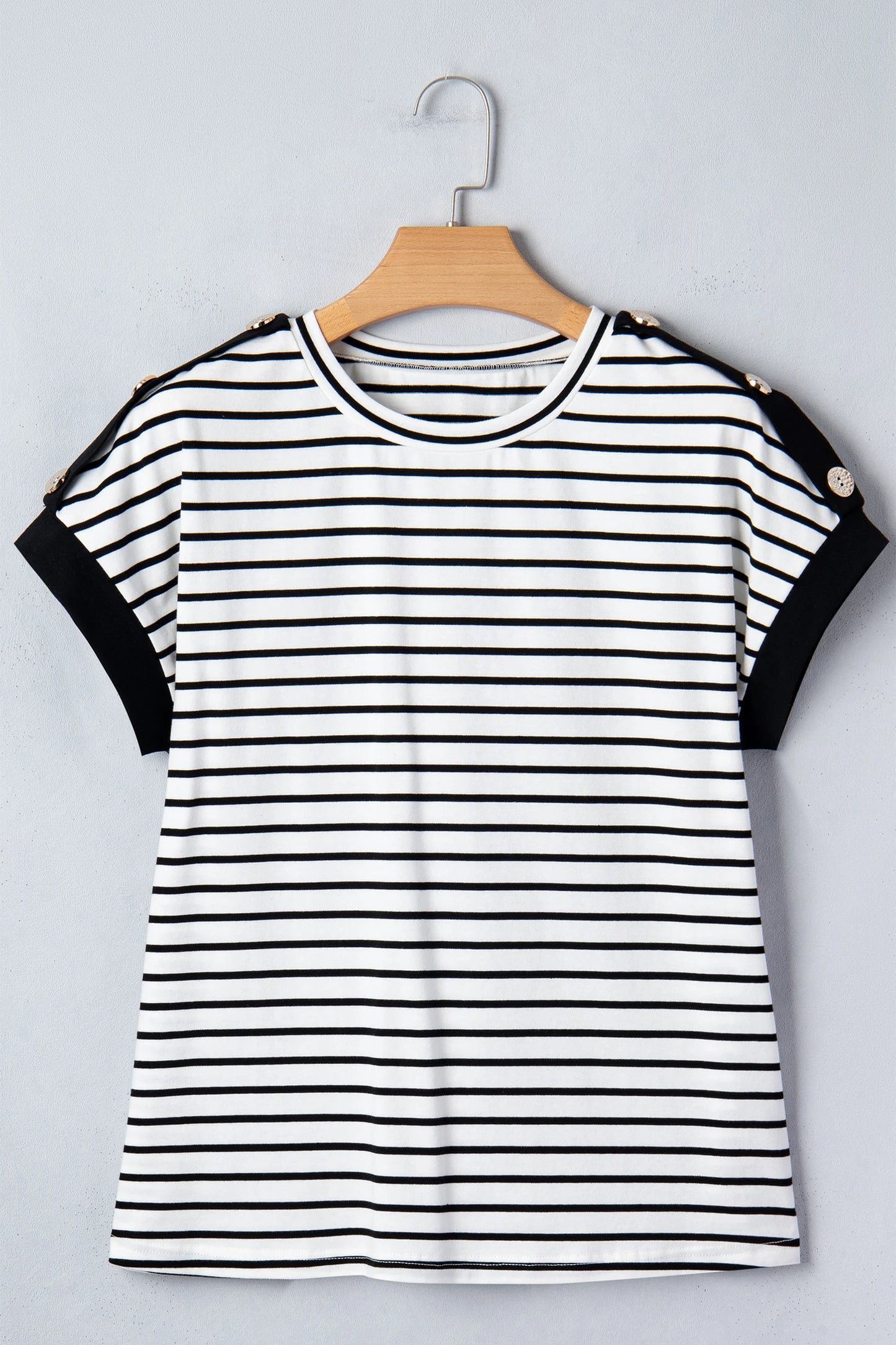 Coastal Stripe Button-Cuff Top | S-XL