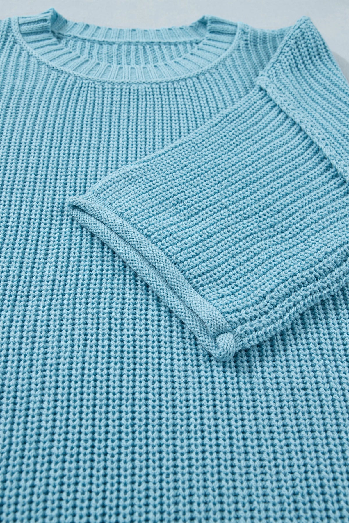Vela Exposed Seam Detail Half Sleeve Sweater | S-XL