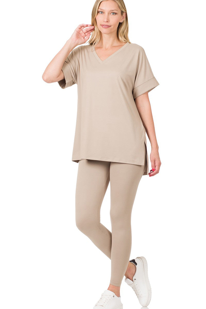 Buttery Soft Microfiber Short Sleeve Loungewear Set