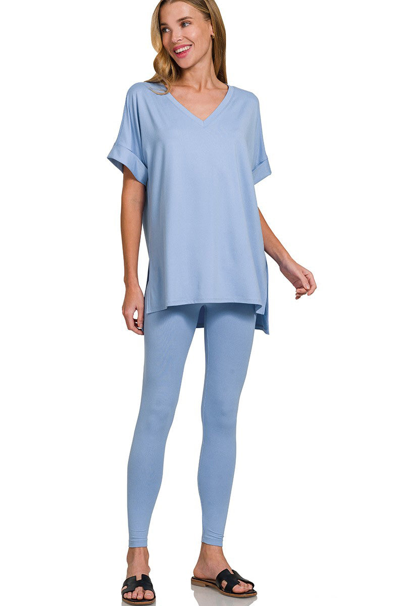 Buttery Soft Microfiber Short Sleeve Loungewear Set