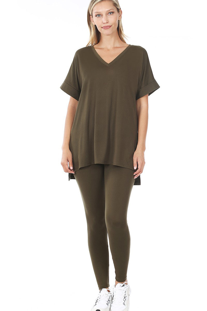 Buttery Soft Microfiber Short Sleeve Loungewear Set