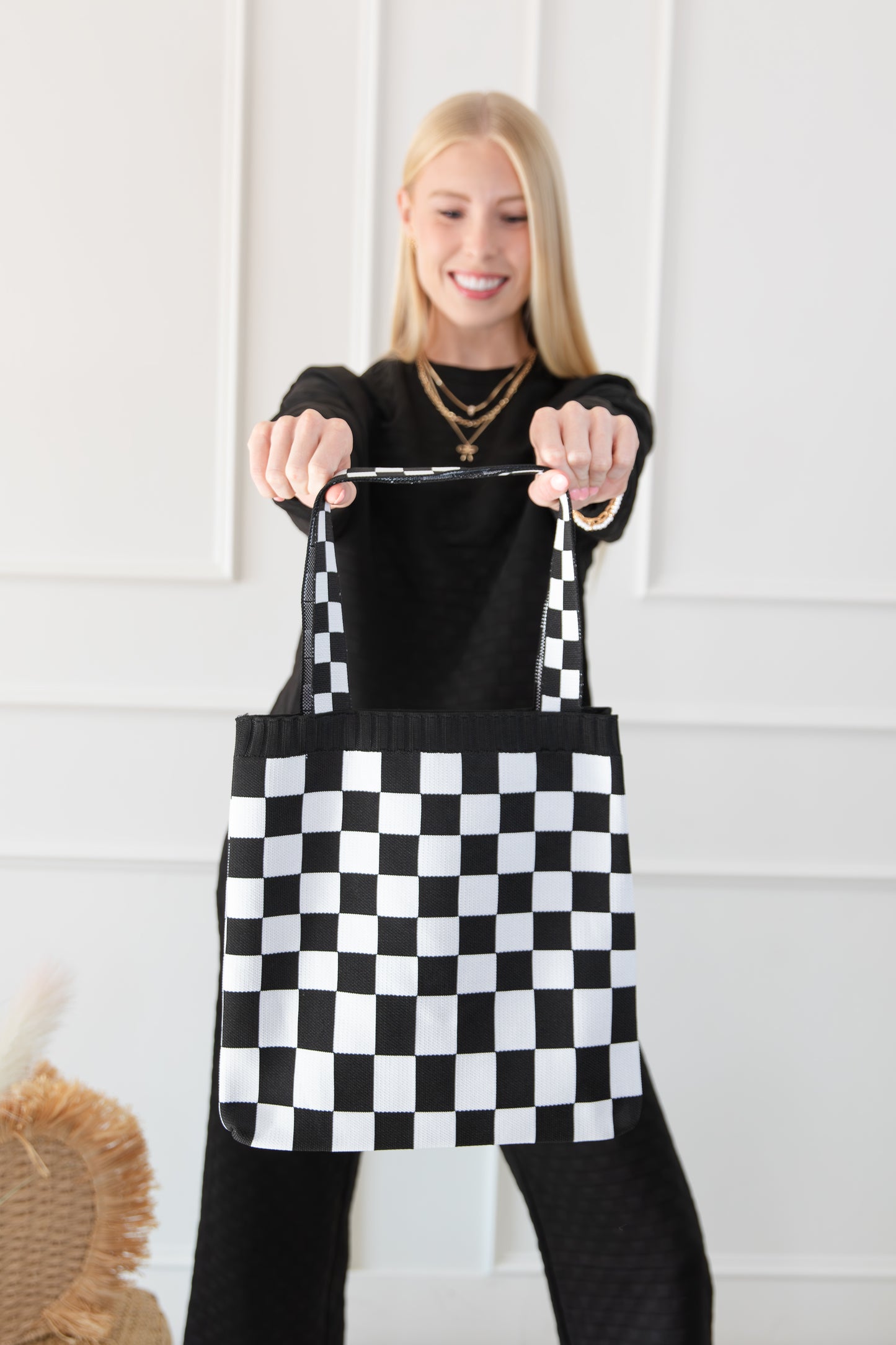 Checkered Tote Bag