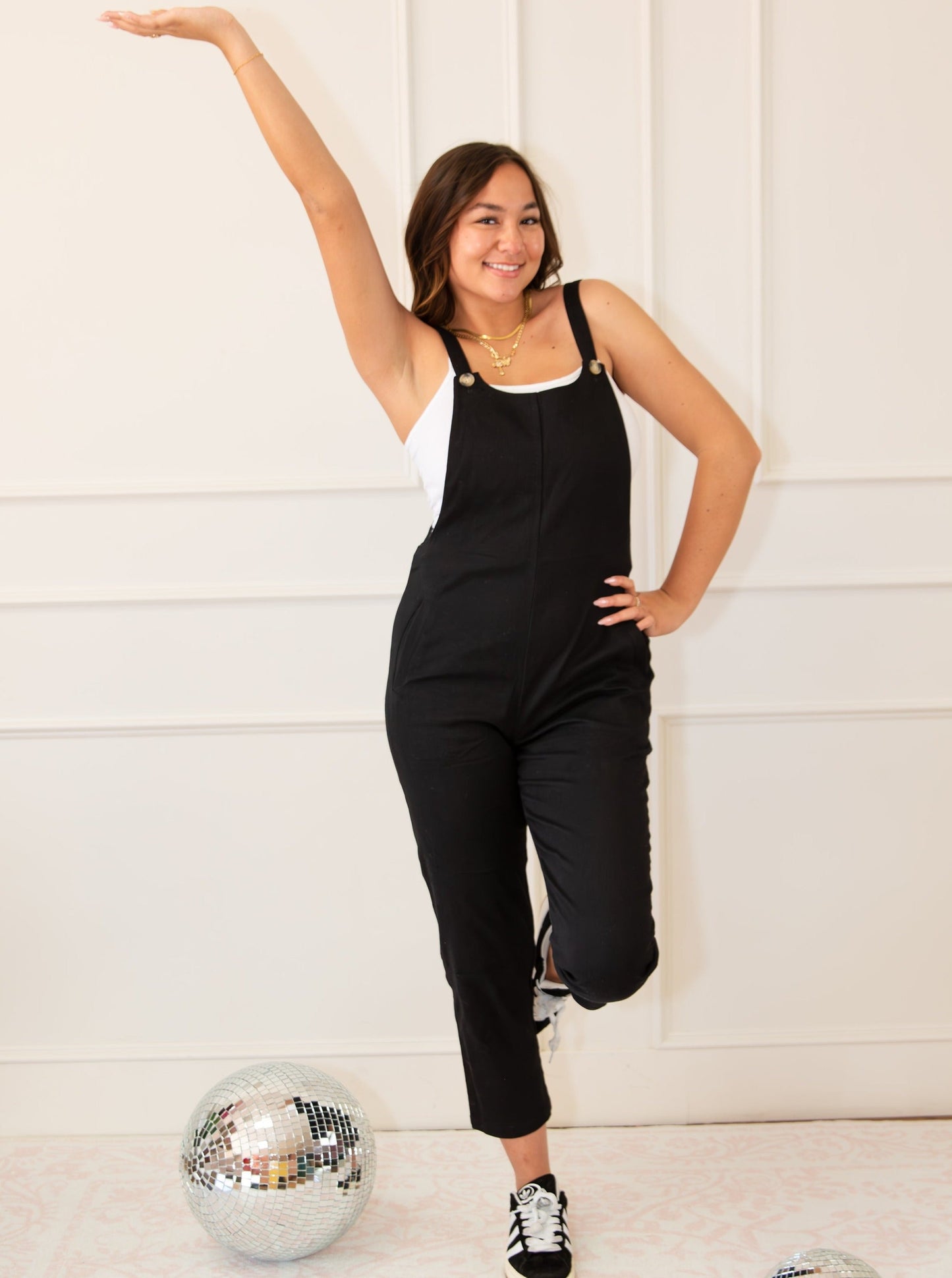 Pocketed Cropped Jumpsuit