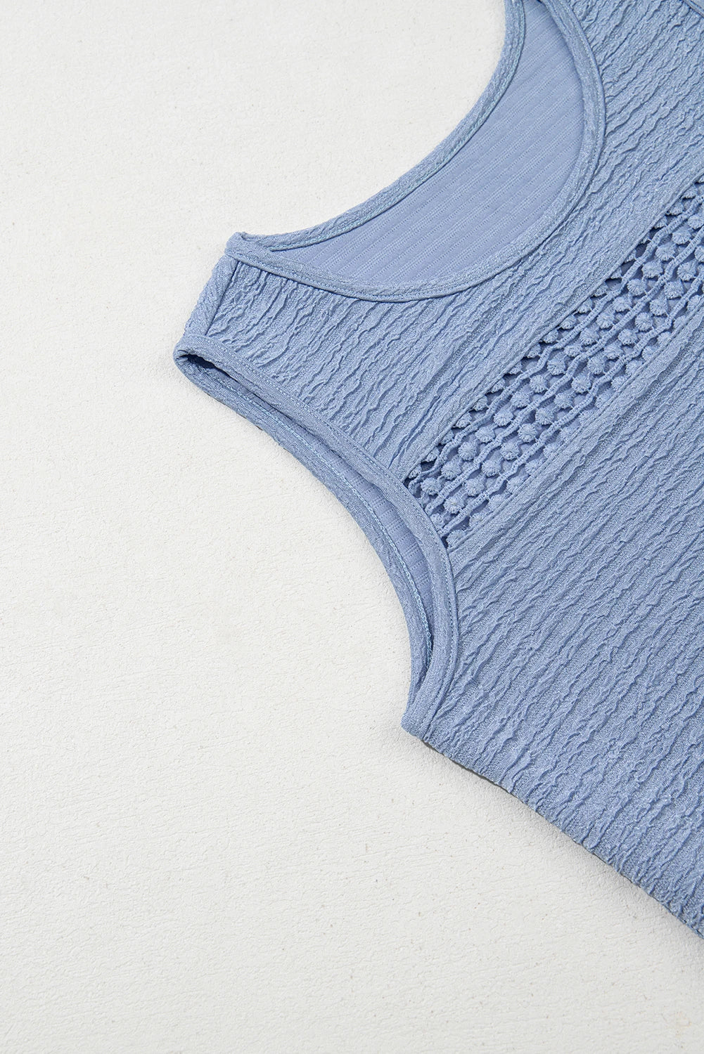 Textured Lace Cutout Sleeveless Mini Dress | S-XL