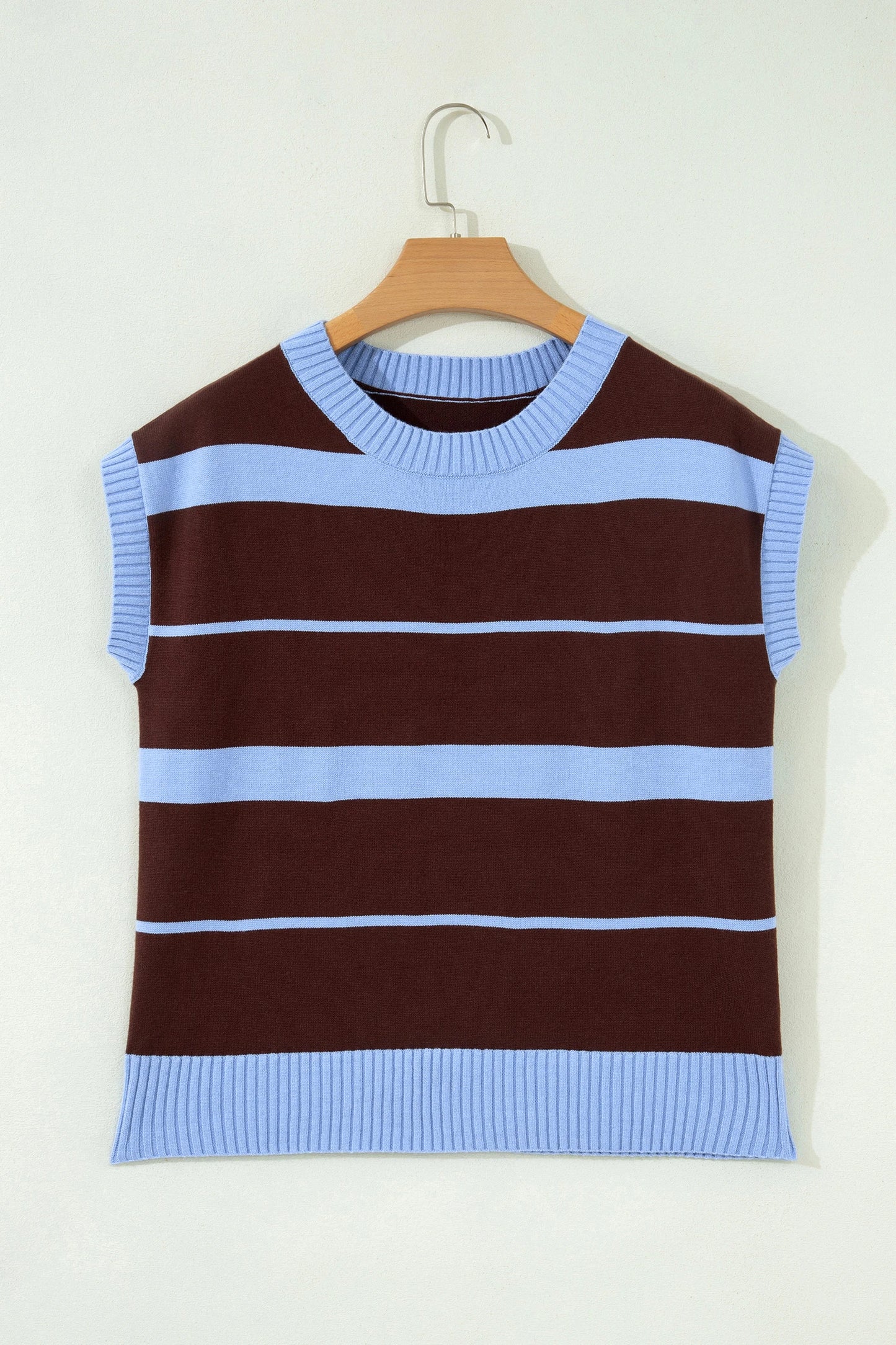 Classic Striped Short Sleeve Knit Top | S-XL