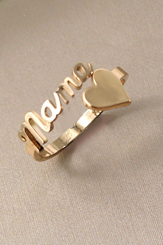MAMA Gold Heart Ring | Size 7