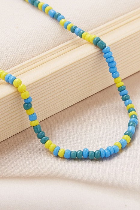 Single Summer Beach  Beaded Necklace