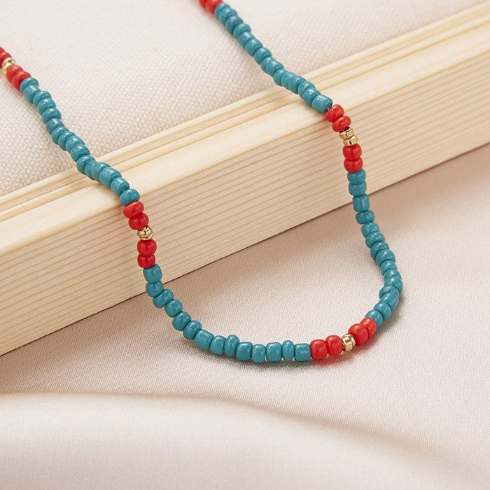 Single Summer Beach  Beaded Necklace