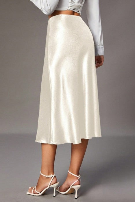 The Luxe Satin Midi Skirt | S-XL