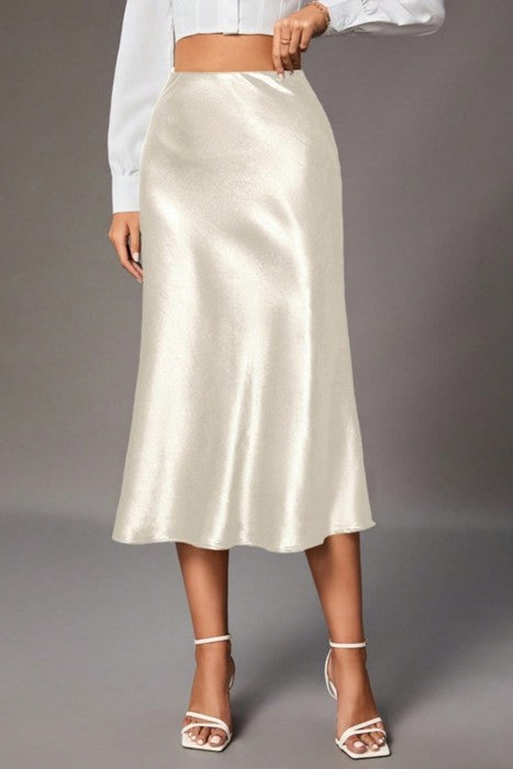 The Luxe Satin Midi Skirt | S-XL