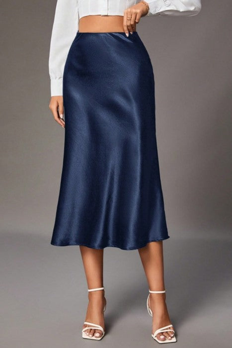 The Luxe Satin Midi Skirt | S-XL