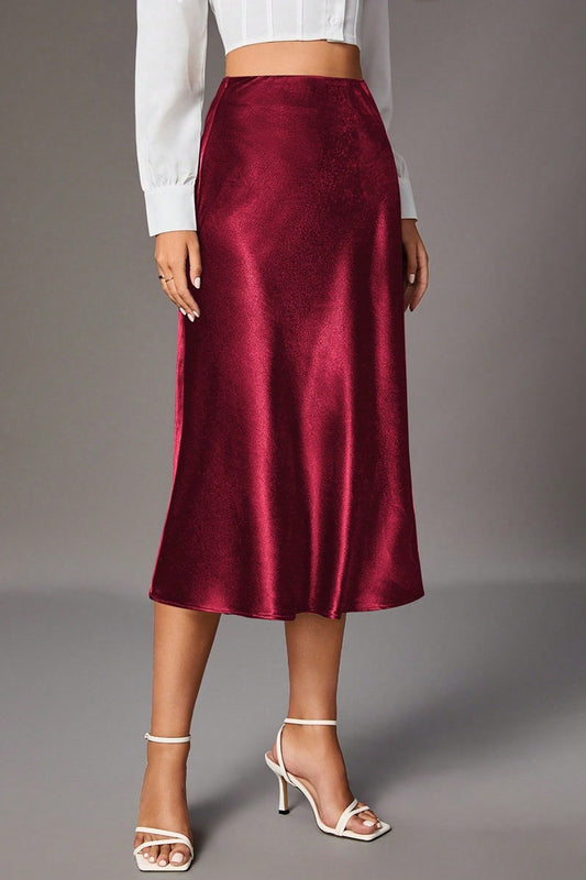 The Luxe Satin Midi Skirt | S-XL