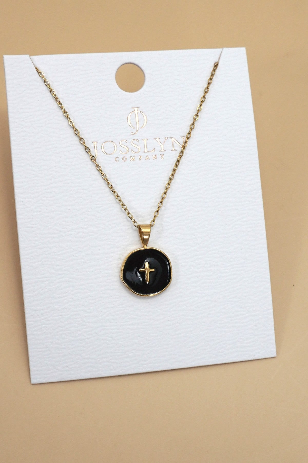 18k Stainless Steel Cross & Heart Necklace
