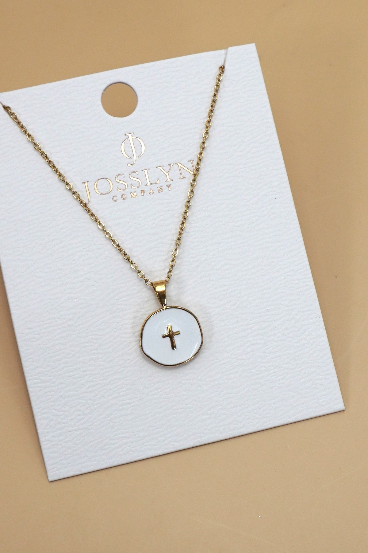 18k Stainless Steel Cross & Heart Necklace