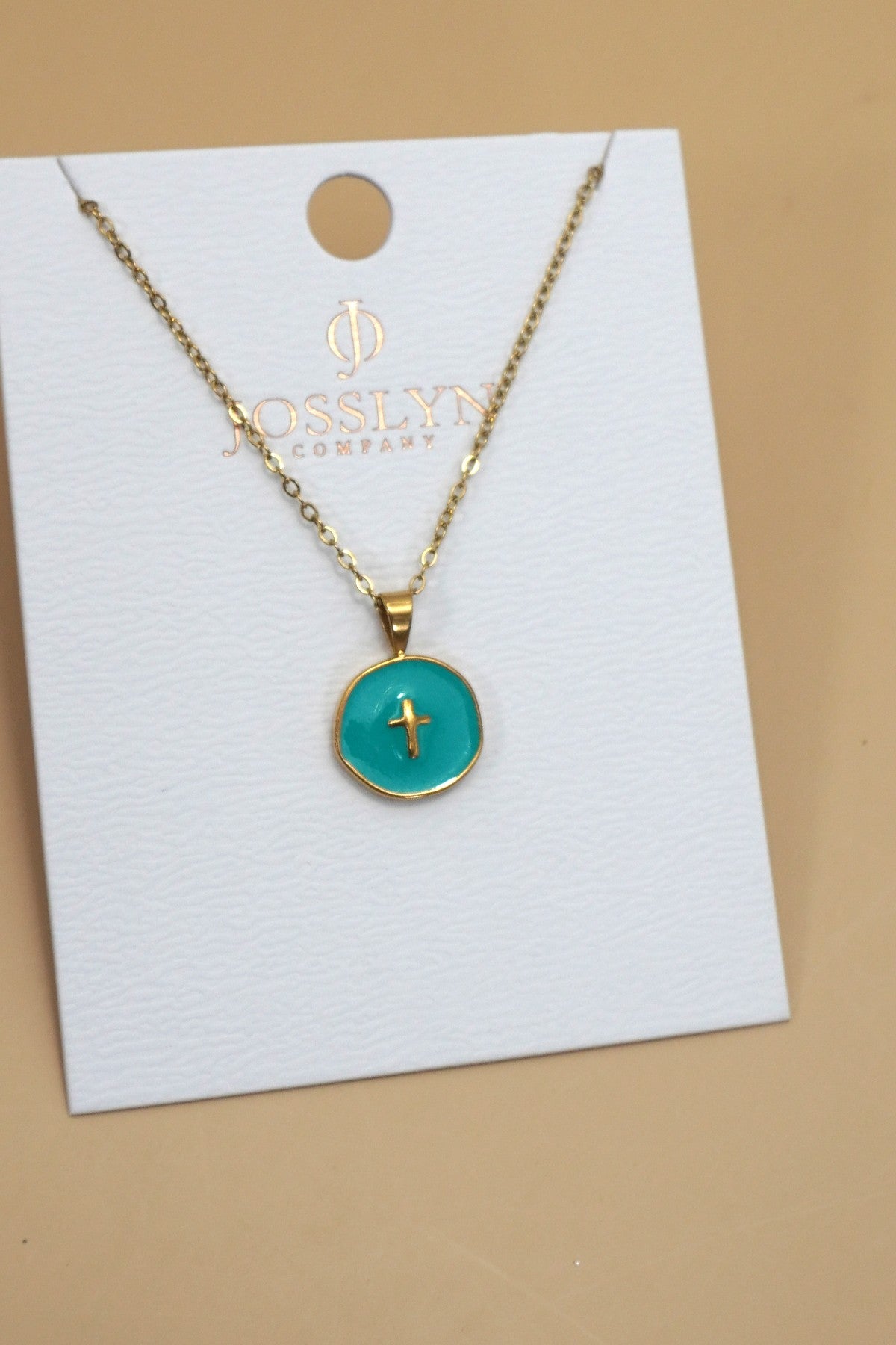 18k Stainless Steel Cross & Heart Necklace
