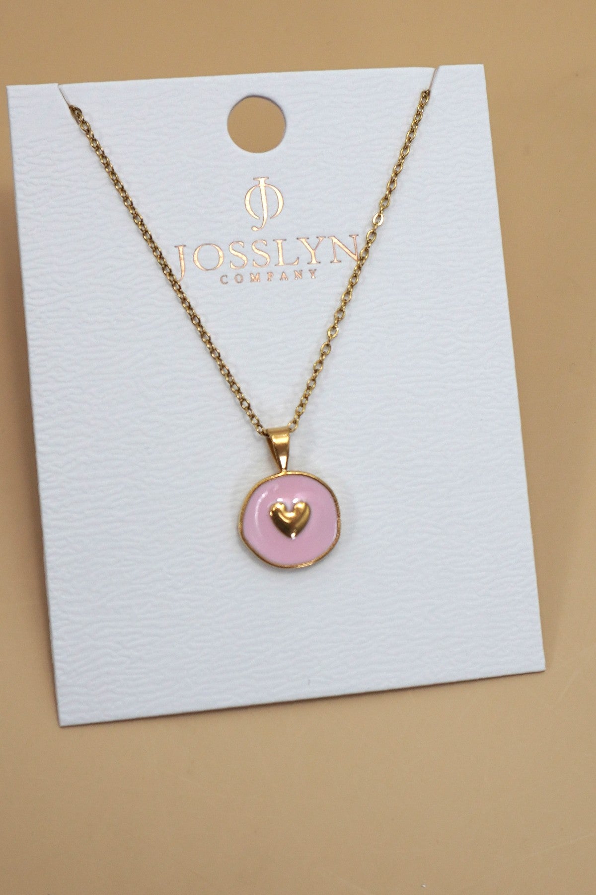 18k Stainless Steel Cross & Heart Necklace