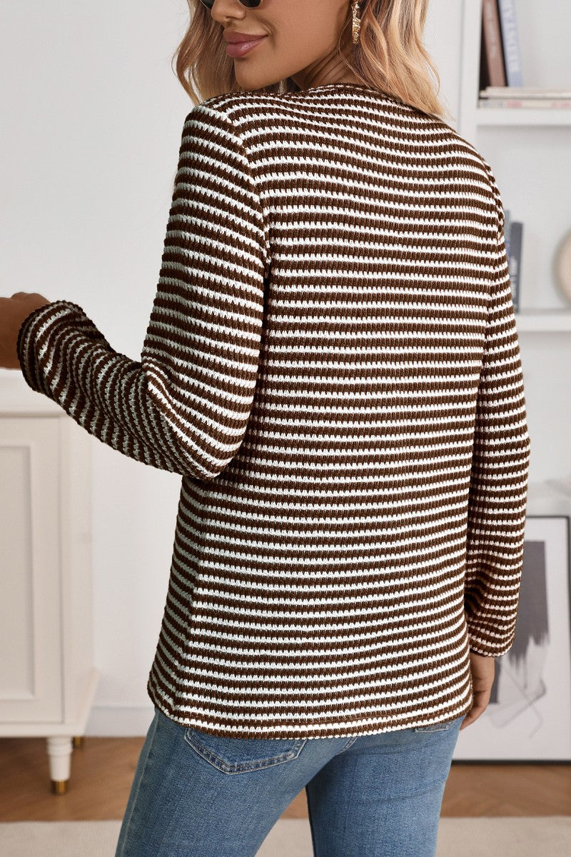 The Cozy Textured Knit Henley Top | S-XL