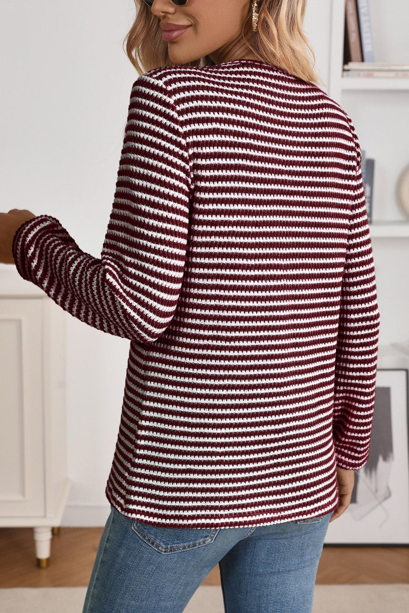 The Cozy Textured Knit Henley Top | S-XL