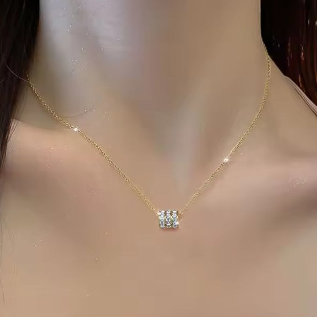 18k Stainless Steel Tarnish Free Barrel Necklace