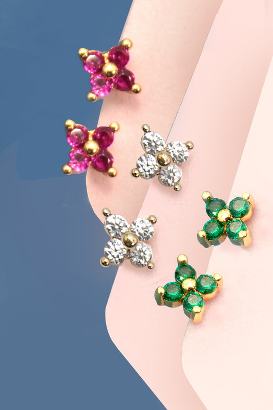 18k Stainless Steel Tarnish Free Stud Earrings