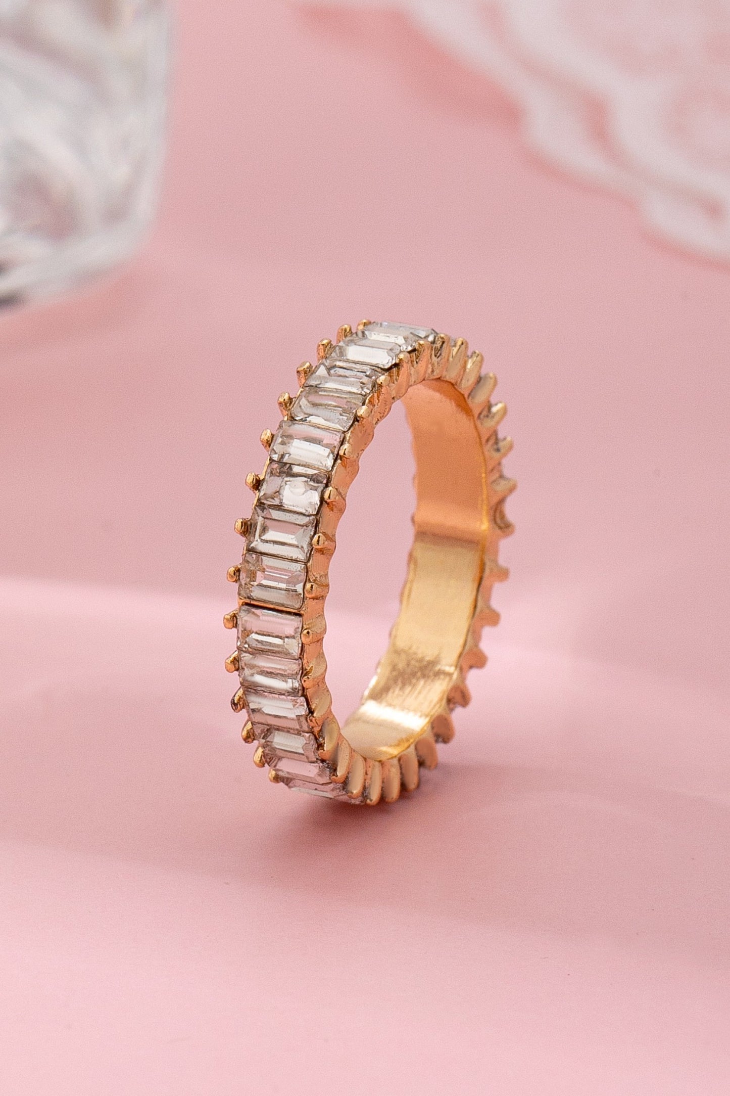 Eternity Baguette Crystal Ring Size 7