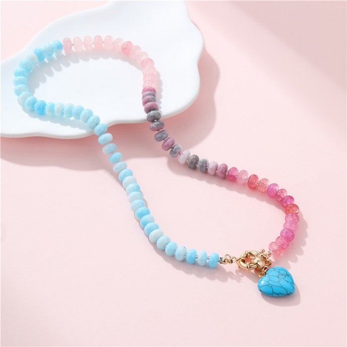 Natural Stone Mixed Bead Necklace