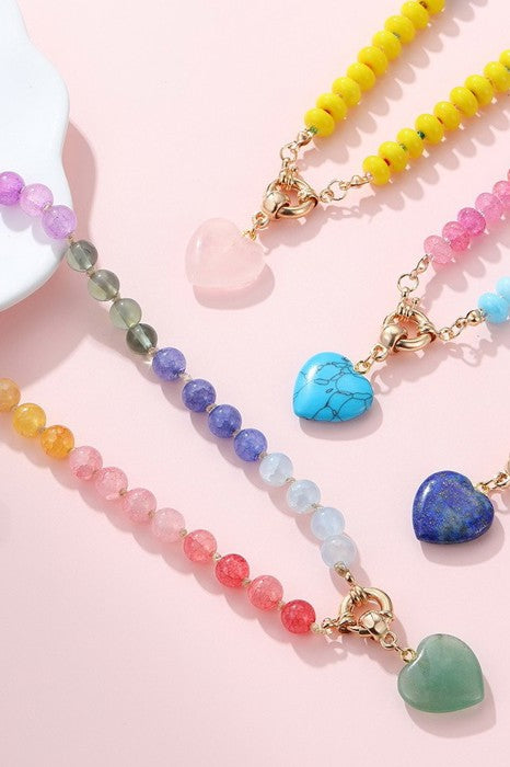 Natural Stone Mixed Bead Necklace