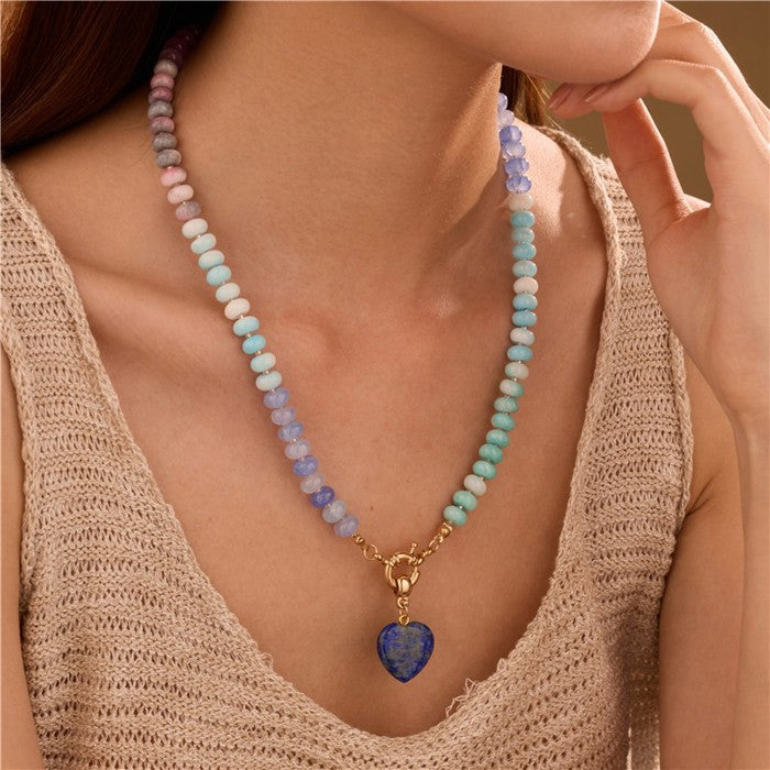Natural Stone Mixed Bead Necklace