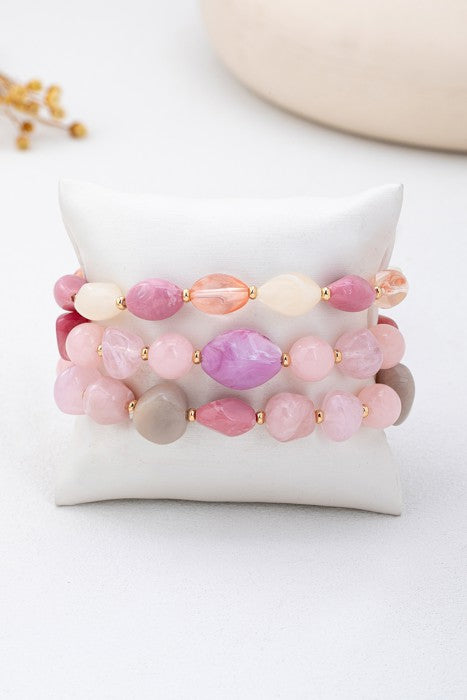 Boho Multi-Color Beaded Bracelet Set