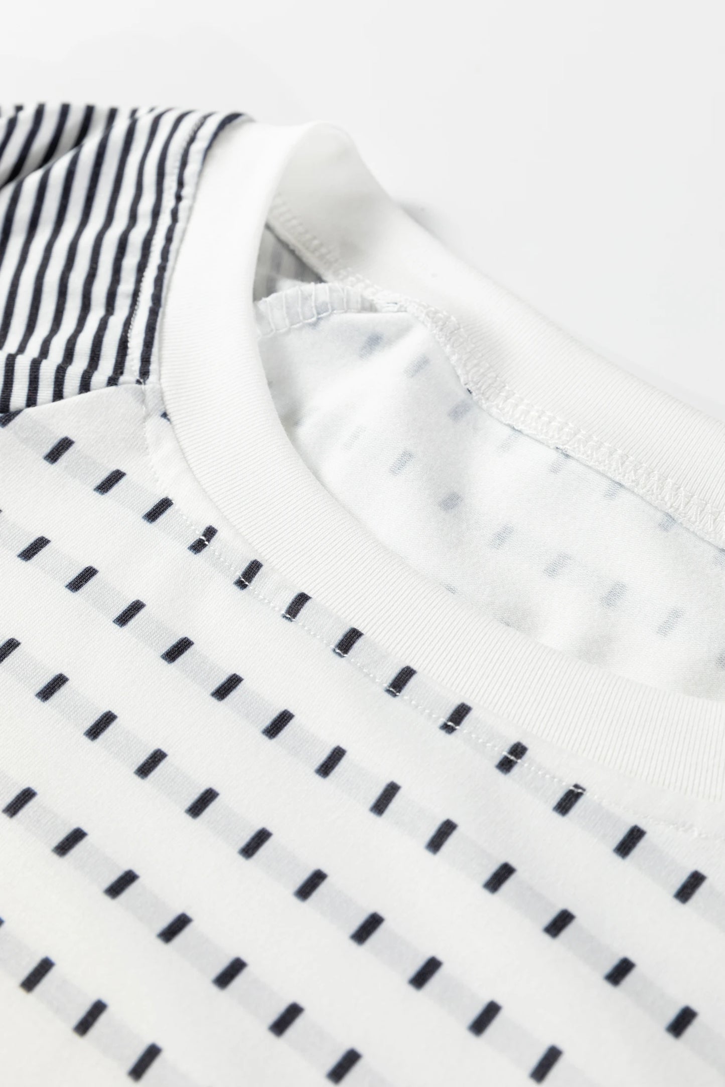 Easy Patchwork Stripe Raglan Top | S-XL