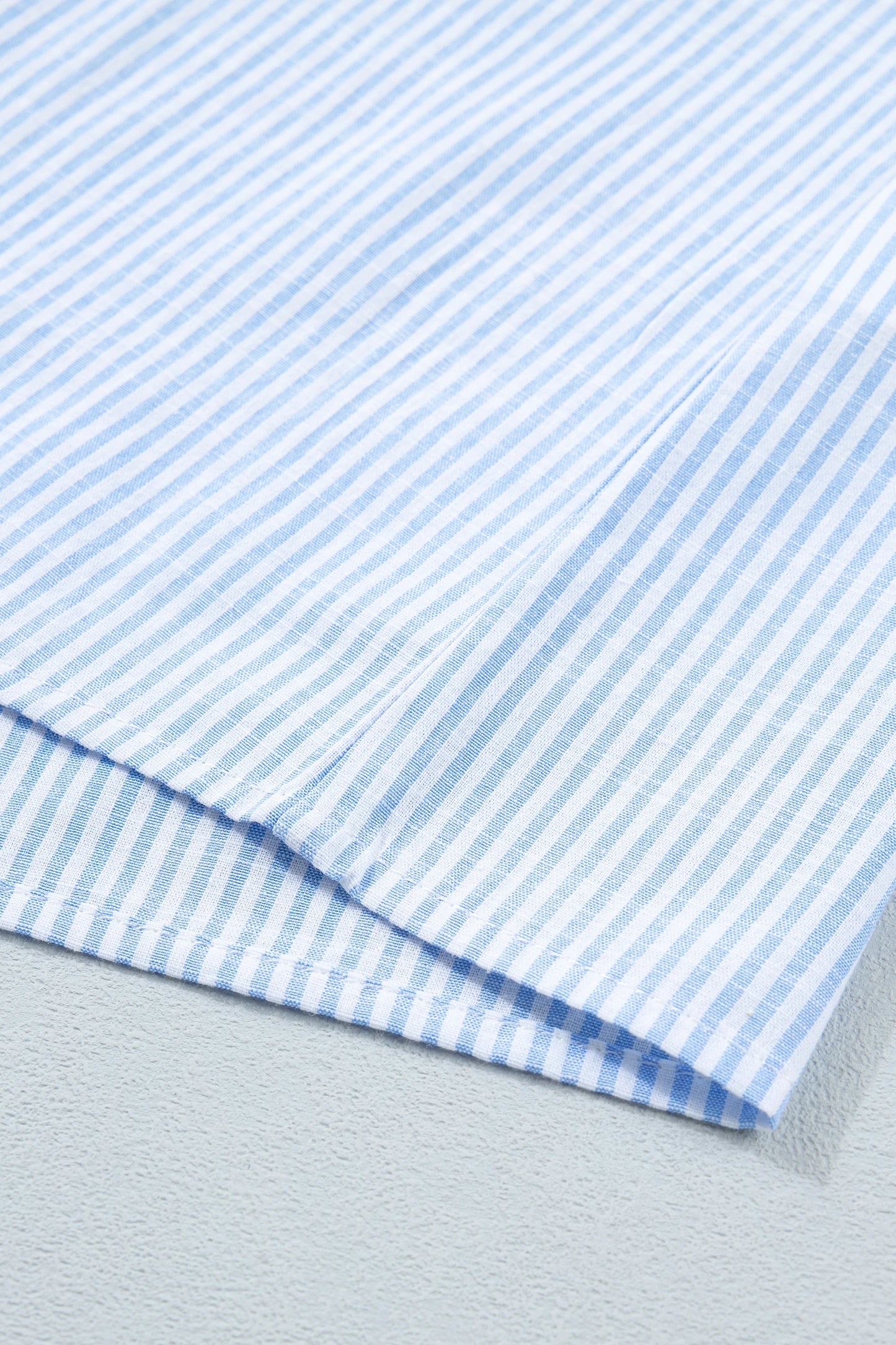 Stripe Contrast Leopard Collared Shirt | S-XL