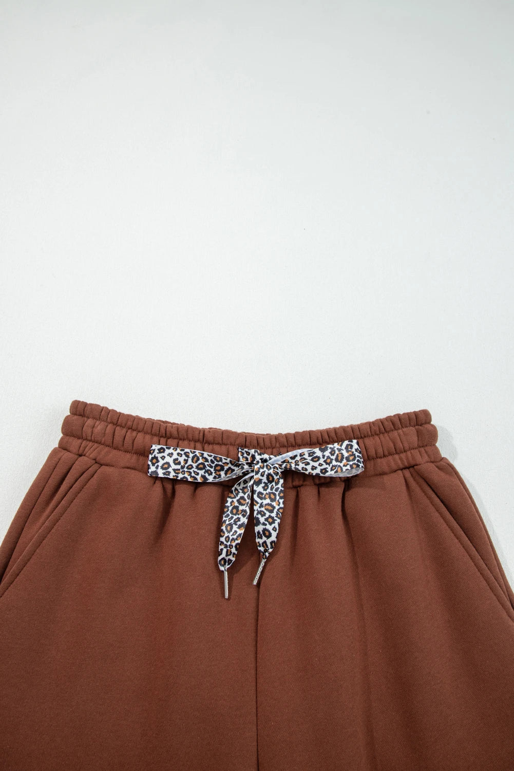 Roar Haven Leopard Drawstring Elastic Waist Pants | S-XL